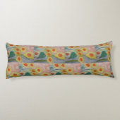 Abstracte zonnebloemen lichaamskussen (Achterkant)