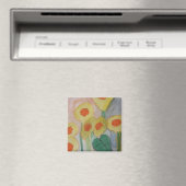 Abstracte zonnebloemen Magnet (Insitu (Vaatwasser))