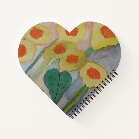 Abstracte zonnebloemen Notitieboek (Achterkant)