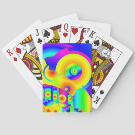 Abstracte zonnebloemen pokerkaarten