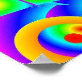 Abstracte zonnebloemen poster (Hoek)