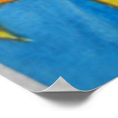 Abstracte zonnebloemen poster (Hoek)