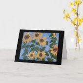 Abstracte zonnebloemen Schilderen door Julia Morri Kaart (Gele Bloem)
