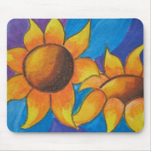 Abstracte zonnebloemen Schilting Mousemat Muismat