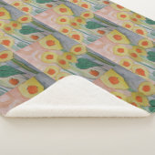 Abstracte zonnebloemen Sherpa Blanket Deken (3/4)