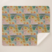 Abstracte zonnebloemen Sherpa Blanket Sherpa Deken (Voorkant (horizontaal))
