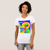 Abstracte zonnebloemen t-shirt (Voorkant volledig)