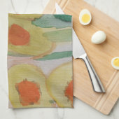 Abstracte zonnebloemen Tea Towel Theedoek (Quarter Fold)