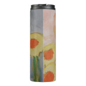 Abstracte zonnebloemen Thermal Tumbler Thermosbeker (Achterkant)