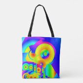 Abstracte zonnebloemen tote bag (Achterkant)