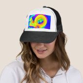 Abstracte zonnebloemen trucker pet (In situ)