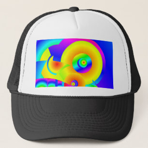 Abstracte zonnebloemen trucker pet