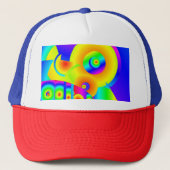 Abstracte zonnebloemen trucker pet (Voorkant)