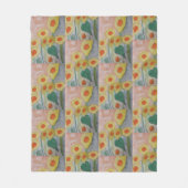 Abstracte zonnebloemen Vleece Blanket Fleece Deken (Voorkant)