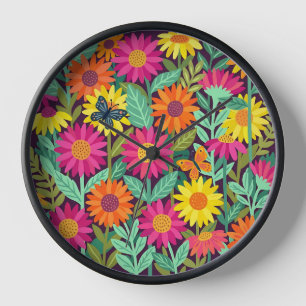 Abstracte Zonnebloemen Vlinders Kunst Klokken