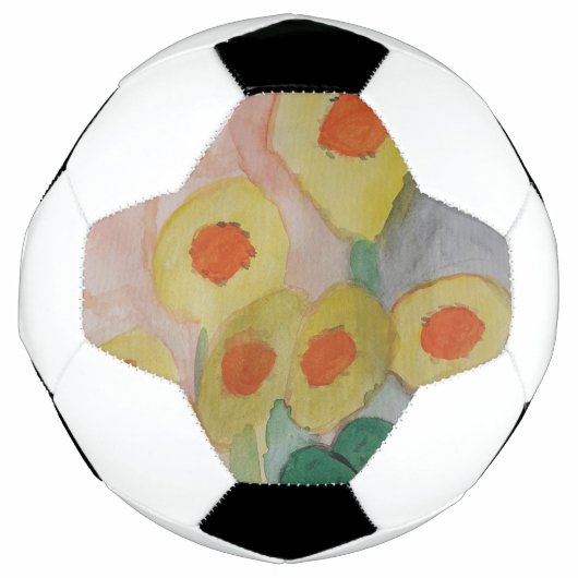 Abstracte zonnebloemen voetbal (Voorkant)