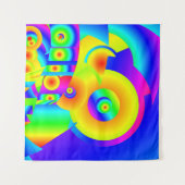 Abstracte zonnebloemen wandkleed (Voorkant (horizontaal))