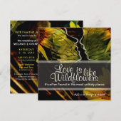 Abstracte zonnebloemen, Wilde bloemen Kaart (Voorkant / Achterkant)