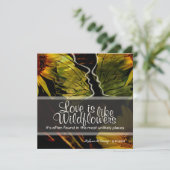 Abstracte zonnebloemen, Wilde bloemen Kaart (Staand voorkant)