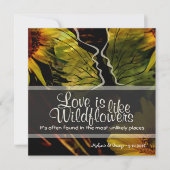 Abstracte zonnebloemen, Wilde bloemen Kaart (Voorkant)