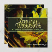 Abstracte zonnebloemen, Wilde bloemen Kaart (Voorkant / Achterkant)