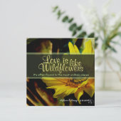 Abstracte zonnebloemen, Wilde bloemen Kaart (Staand voorkant)