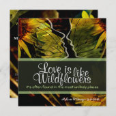 Abstracte zonnebloemen, Wilde bloemen Kaart (Voorkant / Achterkant)