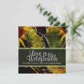 Abstracte zonnebloemen, Wilde bloemen Kaart (Staand voorkant)