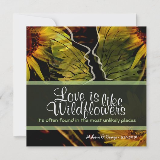 Abstracte zonnebloemen, Wilde bloemen Kaart (Voorkant)