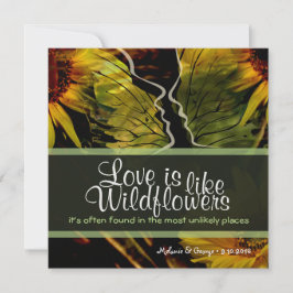 Abstracte zonnebloemen, Wilde bloemen Kaart