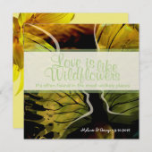 Abstracte zonnebloemen, Wilde bloemen Kaart (Voorkant / Achterkant)