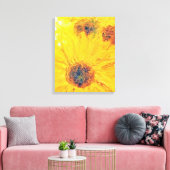 Abstracte Zonnebloemen, Zonnebloem, Bloemen, Zonne Canvas Afdruk (Insitu (Woonkamer))
