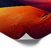 Abstracte zonnebloemkunst - geometrische bloei in  poster (Hoek)