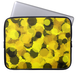 Abstracte zonnebloempiren cirkels eenvoudige moder laptop sleeve