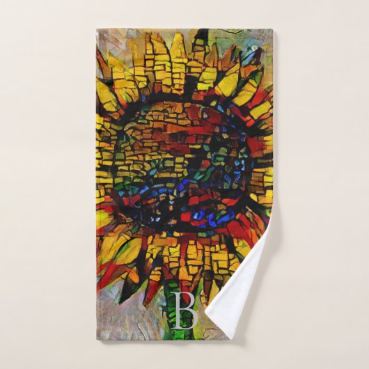 Abstracte zonnebloempitten Bad Handdoek (Handdoek)