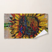 Abstracte zonnebloempitten Bad Handdoek (Handdoek)