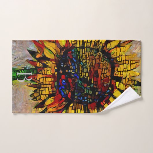  Abstracte zonnebloempitten Bad Handdoek (Handdoek)