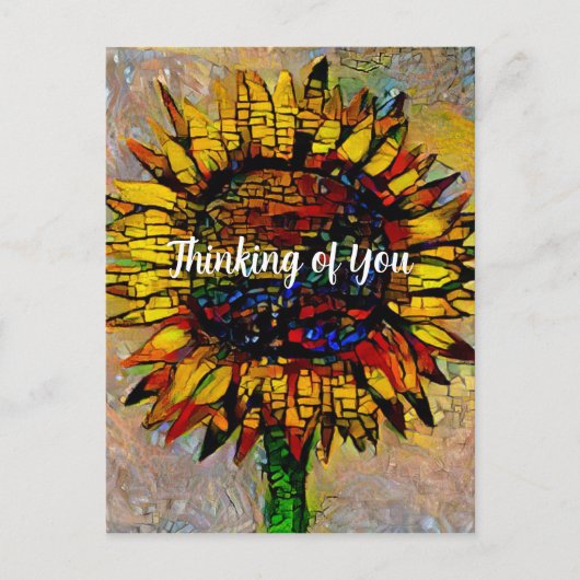  Abstracte zonnebloempitten Briefkaart (Voorkant)