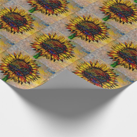  Abstracte zonnebloempitten Cadeaupapier (Hoek)