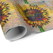  Abstracte zonnebloempitten Cadeaupapier (Rol Hoek)