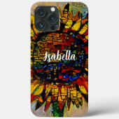 Abstracte zonnebloempitten Case-Mate iPhone Case (Achterkant)