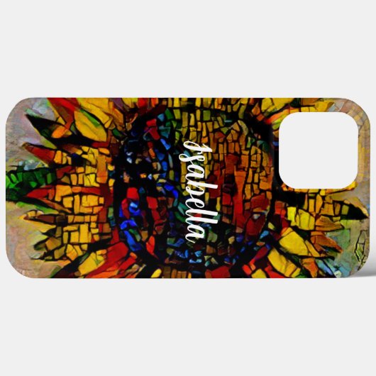 Abstracte zonnebloempitten Case-Mate iPhone Case (Achterkant (horizontaal))