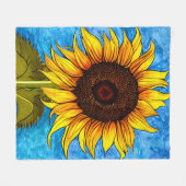 Abstracte zonnebloempitten fleece deken (Voorkant (Horizontaal))