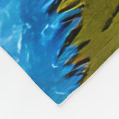 Abstracte zonnebloempitten fleece deken (Hoek)