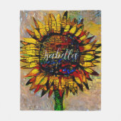 Abstracte zonnebloempitten Fleece Deken (Voorkant)