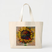  Abstracte zonnebloempitten Grote Tote Bag (Voorkant)