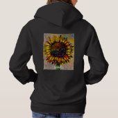 Abstracte zonnebloempitten Hoodie (Achterkant)