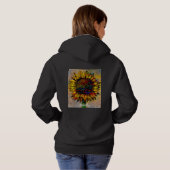 Abstracte zonnebloempitten Hoodie (Achterkant volledig)