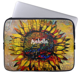 Abstracte zonnebloempitten Laptop Sleeve