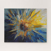 Abstracte zonnebloempitten legpuzzel (Horizontaal)